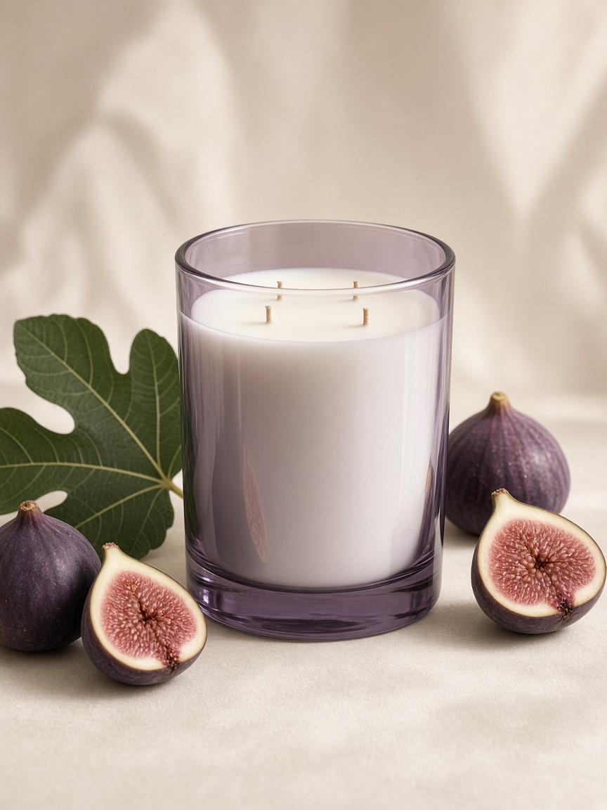 Vela Higo de Málaga junto a la fruta de su aroma
